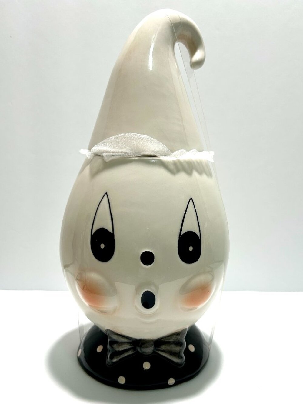 NWT Johanna Parker Halloween "Gus" Ghost Ceramic Cookie Jar Canister Vintage - Picture 2 of 7